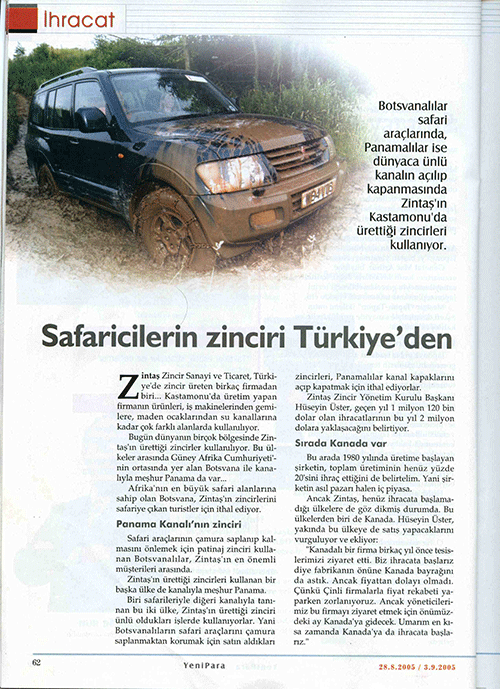Chain safari from Turkey